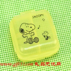 六格雙層加厚便攜藥盒/SNOOPY藥盒