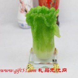 百財(cái)筆筒白菜工藝品定做