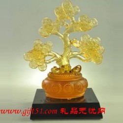 搖錢樹 琉璃招財(cái)樹定制 琉璃禮品