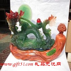 龍年禮品,祥瑞人生龍擺件樹脂工藝品