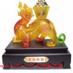 琉璃旺財貔貅擺件聚財辟邪 商務(wù)禮品