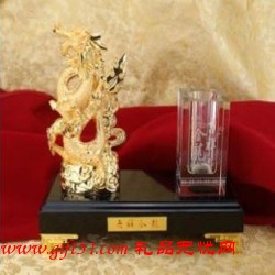 吉祥金龍 水晶筆筒 年終獎杯 會議禮品活動紀念禮品