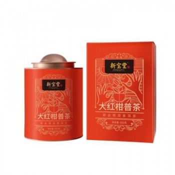 新寶堂大紅柑普茶紅罐禮盒